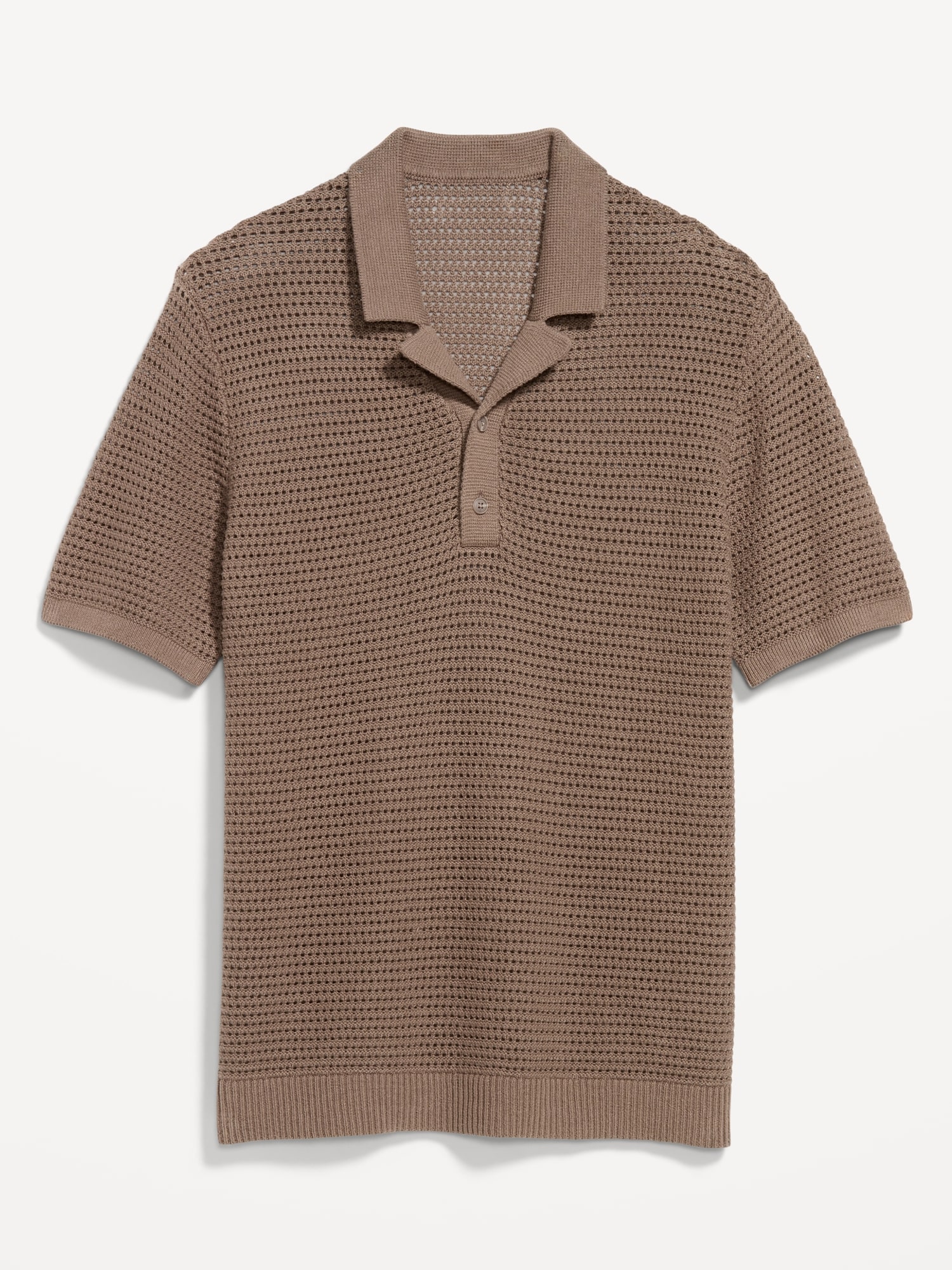 Short-Sleeve Polo Sweater
