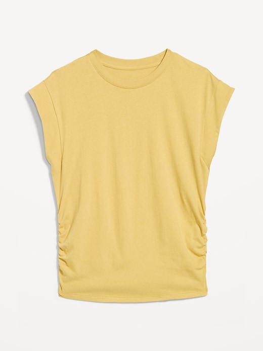 Image number 4 showing, Cap-Sleeve Side-Cinch Top