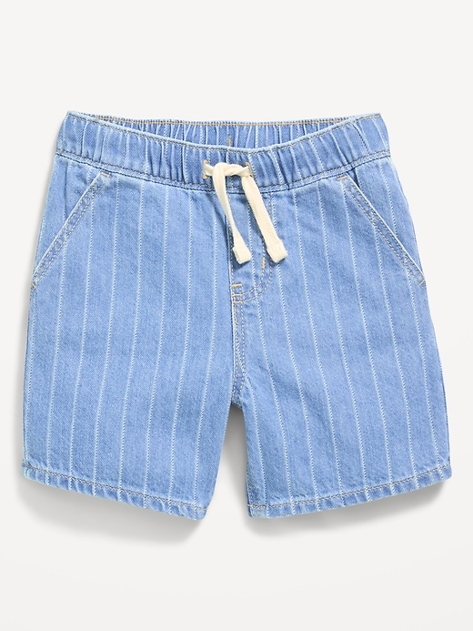 Image number 1 showing, Baggy Pull-On Jean Shorts for Toddler Boys