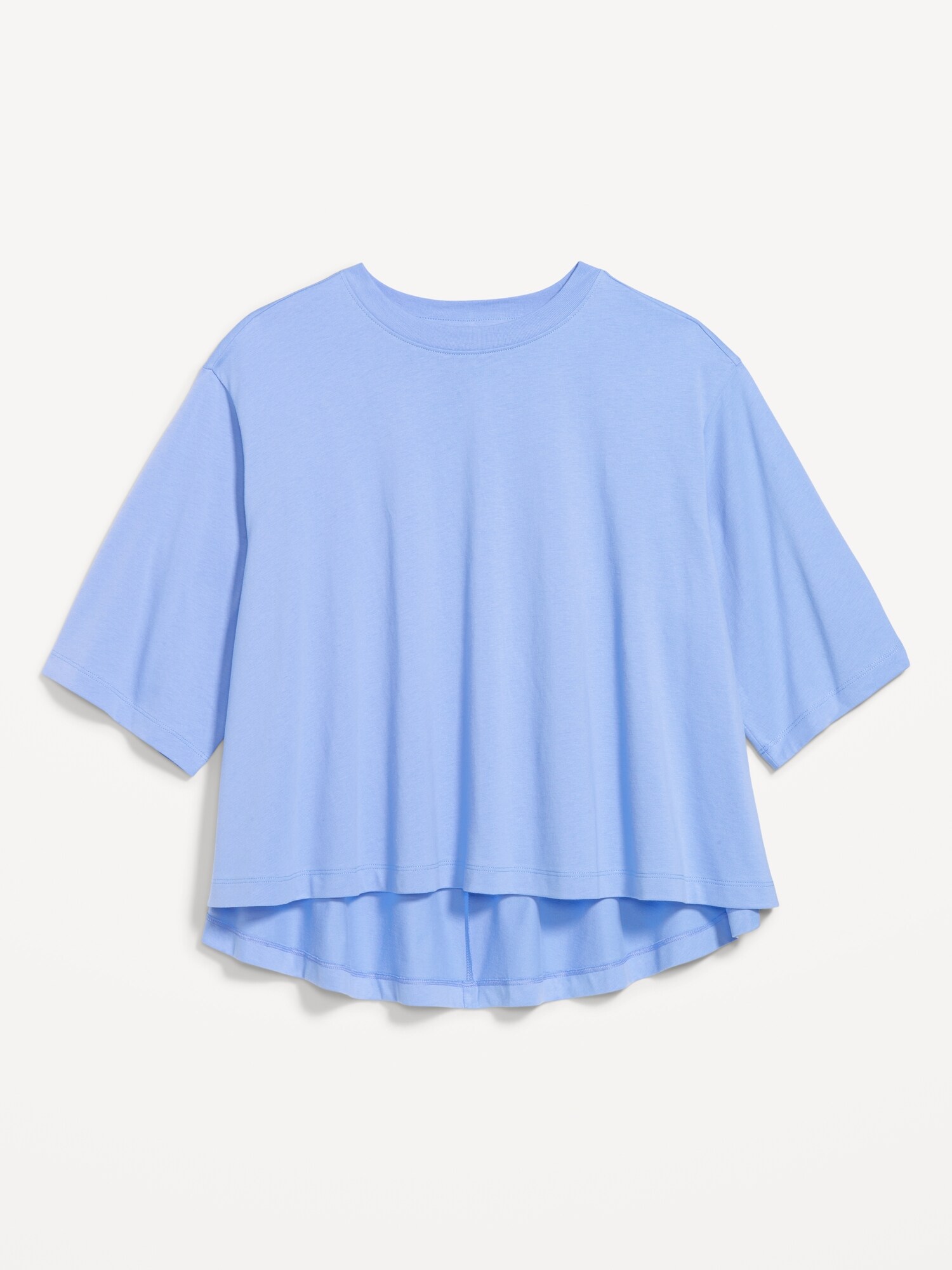 Женская футболка Old Navy Short-Sleeve Trapeze, цвет: Flax Flower — фото 4
