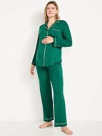Image number 1 showing, Maternity Classic Pajama Set
