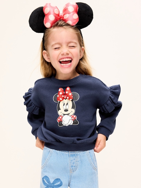 Old Navy x Disney Minnie Mouse Graphic Ruffle-Sleeve Sweatshirt for Toddler Girls