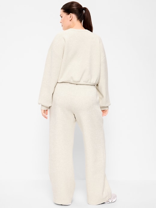 Image number 6 showing, High-Waisted Bounce Fleece Wide-Leg Sweatpants