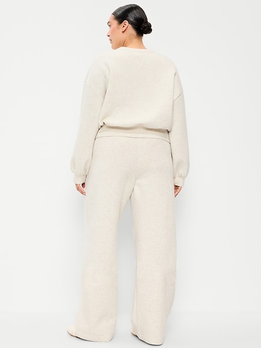 Image number 8 showing, High-Waisted Bounce Fleece Wide-Leg Sweatpants
