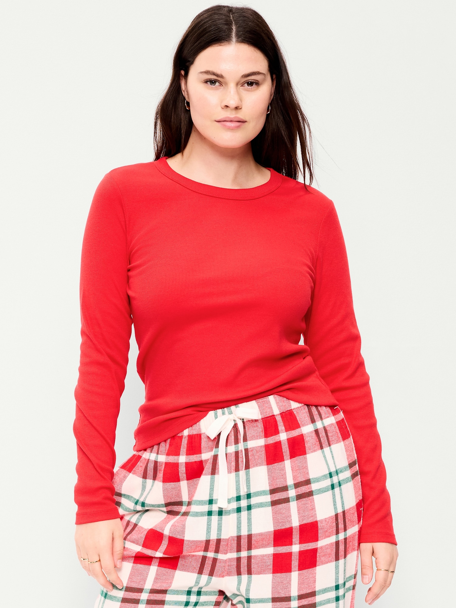 Snug Long-Sleeve Crew-Neck T-Shirt