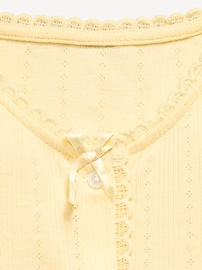 Image number 4 showing, Long-Sleeve Pointelle Button-Front Top for Toddler Girls