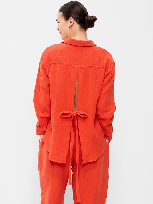 Image number 6 showing, Open-Back Button-Down Shirt