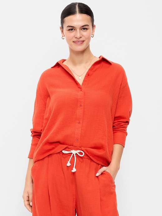 Image number 5 showing, Open-Back Button-Down Shirt