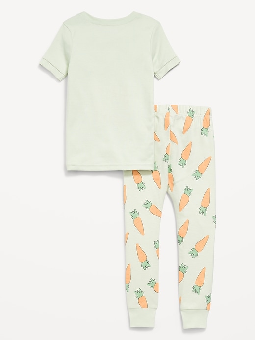 Image number 2 showing, Printed Unisex Snug-Fit Pajama Set for Toddler & Baby