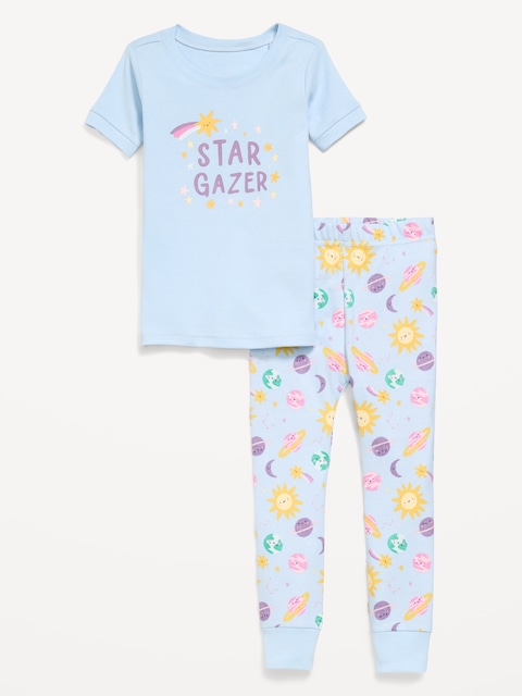 Unisex Snug-Fit Printed Pajama Set for Toddler & Baby