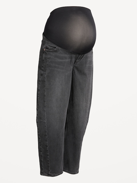 Maternity Full-Panel Barrel Ankle Jeans