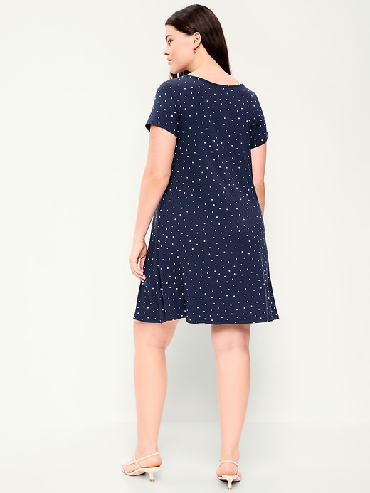 Image number 8 showing, Short-Sleeve Mini Swing Dress