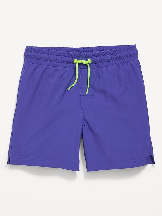 Image number 1 showing, Solid Swim Trunks for Boys
