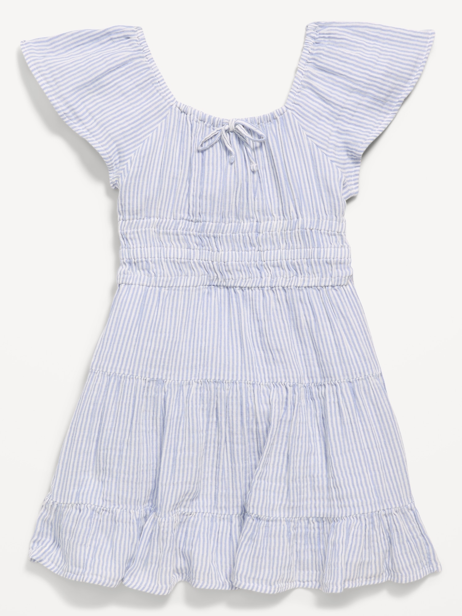 Short-Sleeve Striped Fit & Flare Dress for Girls
