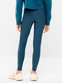 Image number 2 showing, High-Waisted PowerSoft 7/8-Length Side-Pocket Leggings for Girls