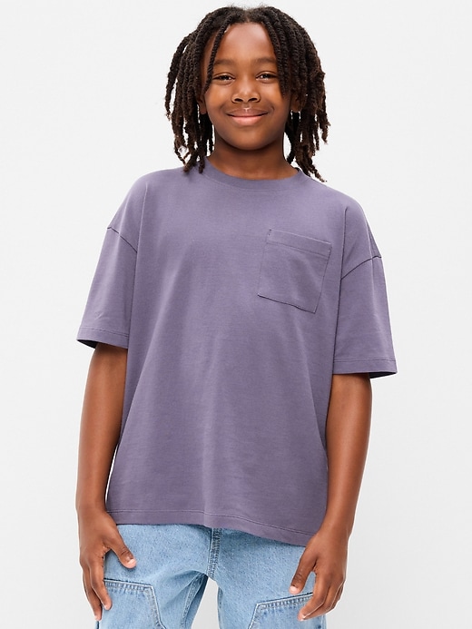 Image number 1 showing, Oversized Short-Sleeve Pocket T-Shirt for Boys