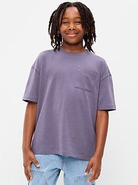 Image number 1 showing, Oversized Short-Sleeve Pocket T-Shirt for Boys