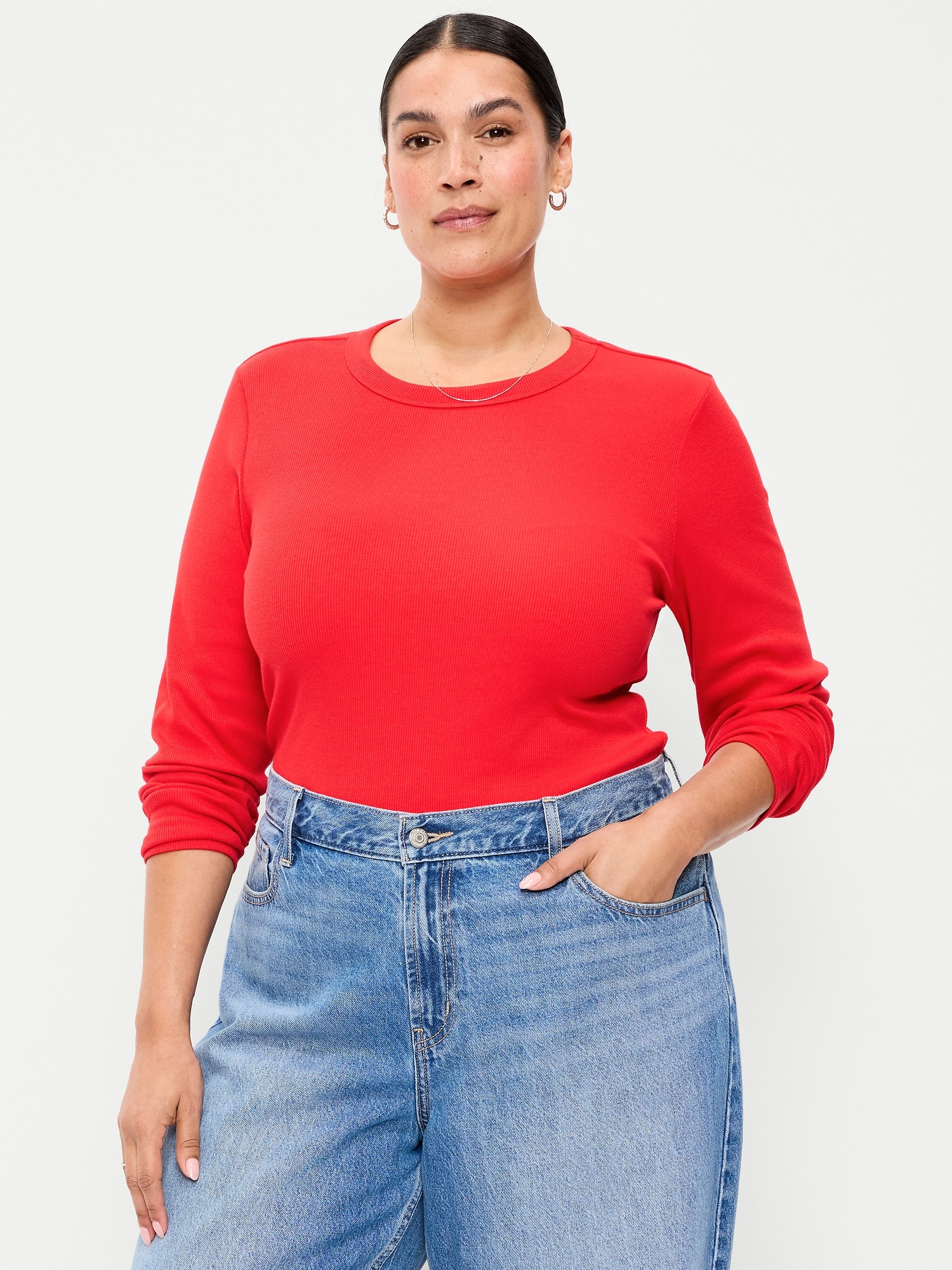 Snug Long-Sleeve Crew-Neck T-Shirt