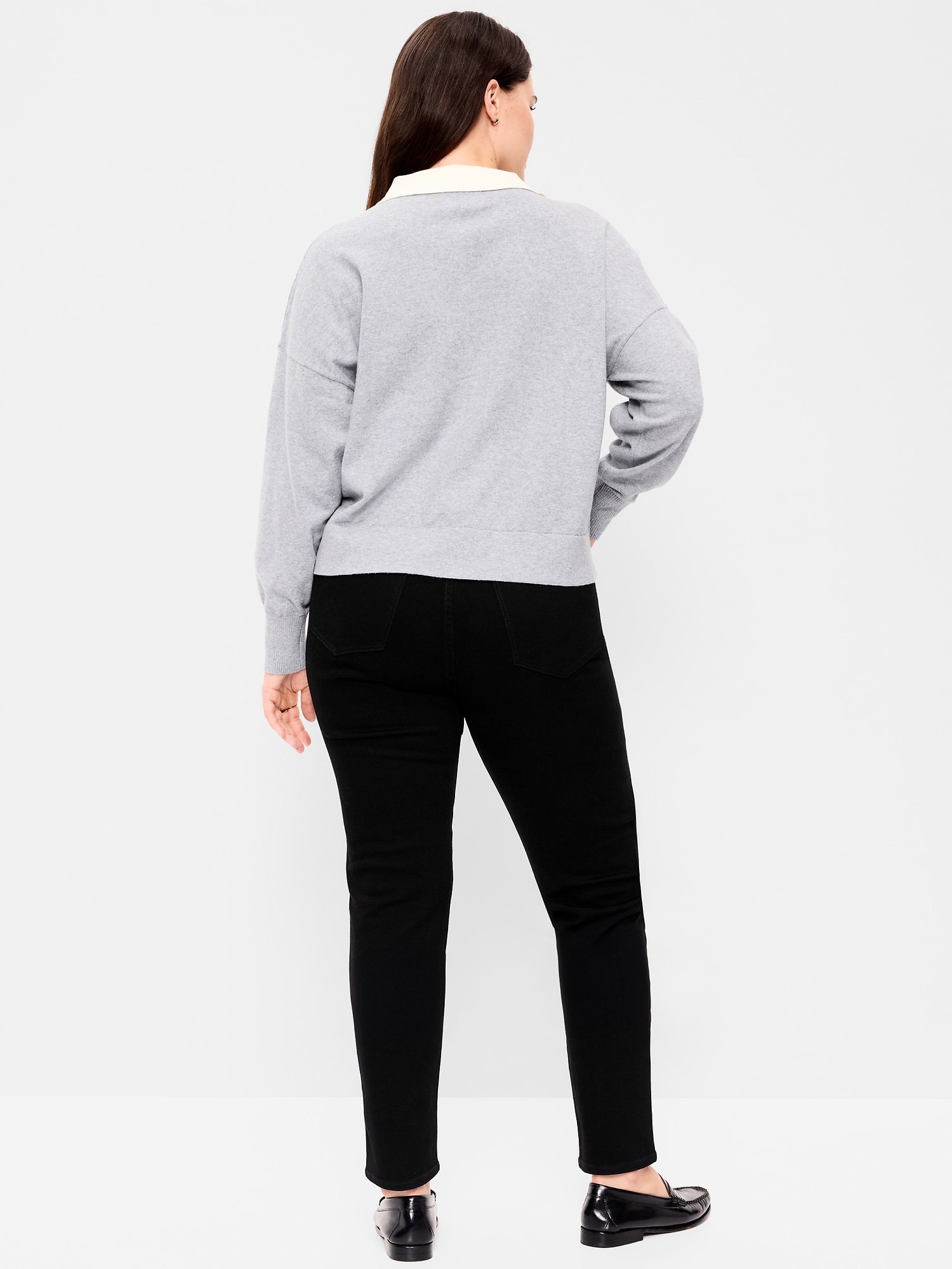 High-Waisted Slim Jeans