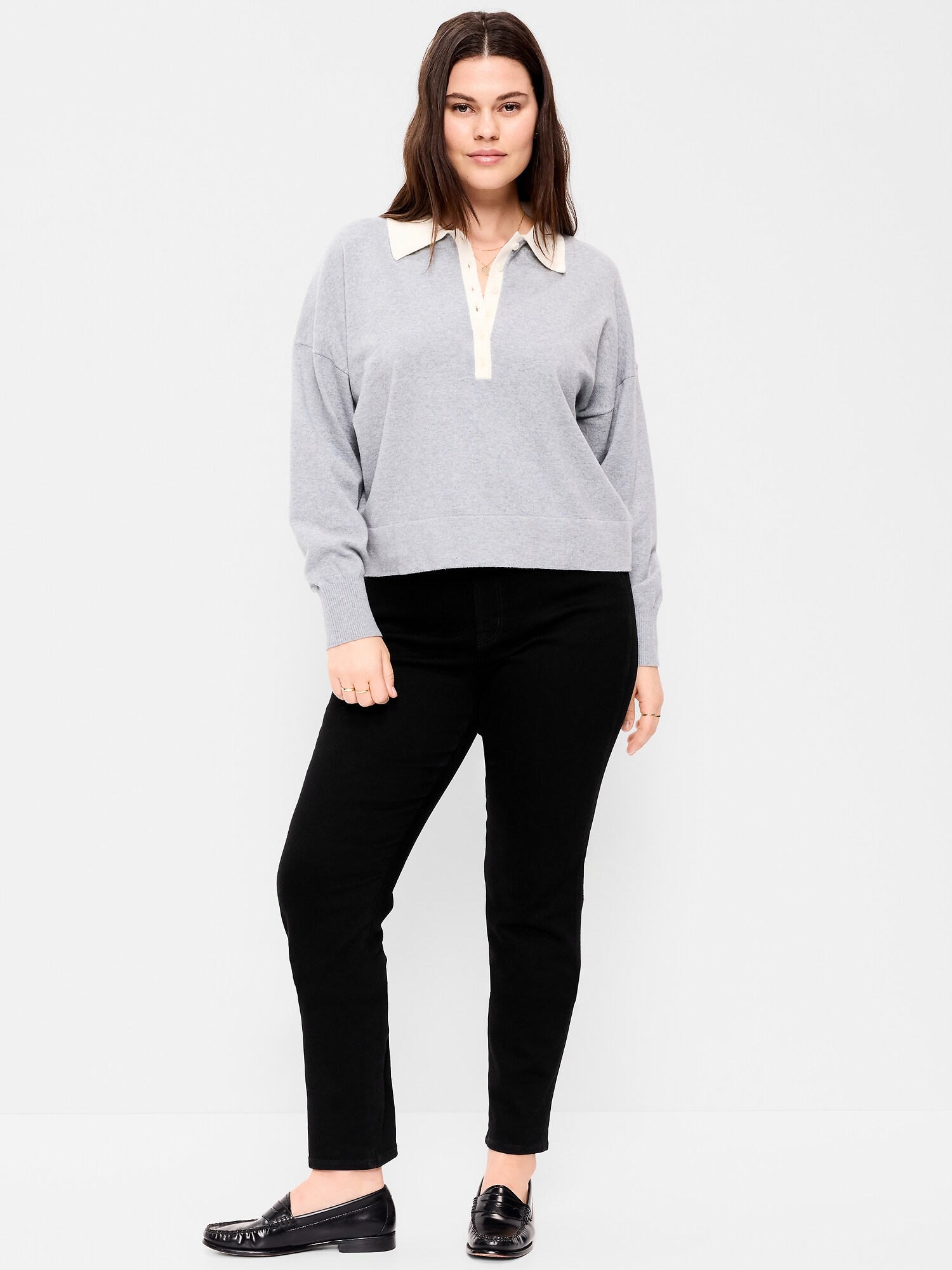 Женские джинсы Old Navy High-Waisted Slim, цвет: Blackjack — фото 6