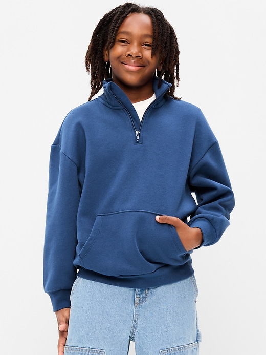Image number 1 showing, Favorite Fleece Oversized Quarter-Zip for Boys
