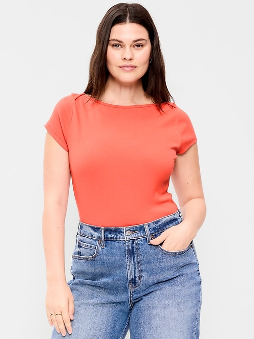 Image number 5 showing, Snug Boatneck T-Shirt