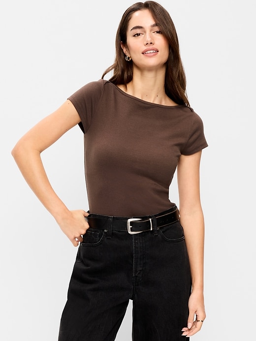 Image number 1 showing, Snug Boatneck T-Shirt