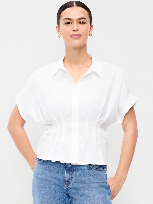 Image number 4 showing, Slim-Waisted Button-Down Shirt