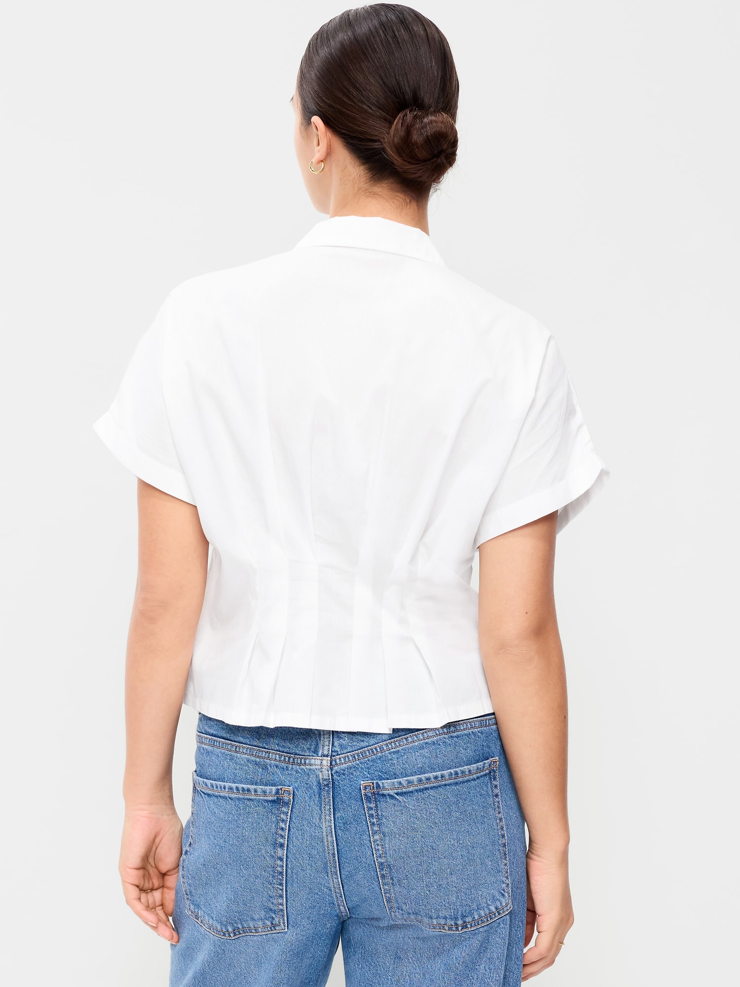 Slim-Waisted Button-Down Shirt