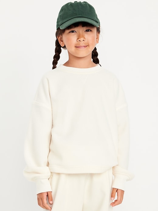 Image number 1 showing, Long-Sleeve Microfleece Top for Girls
