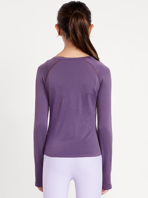 Image number 2 showing, Fitted Seamless Performance Top for Girls