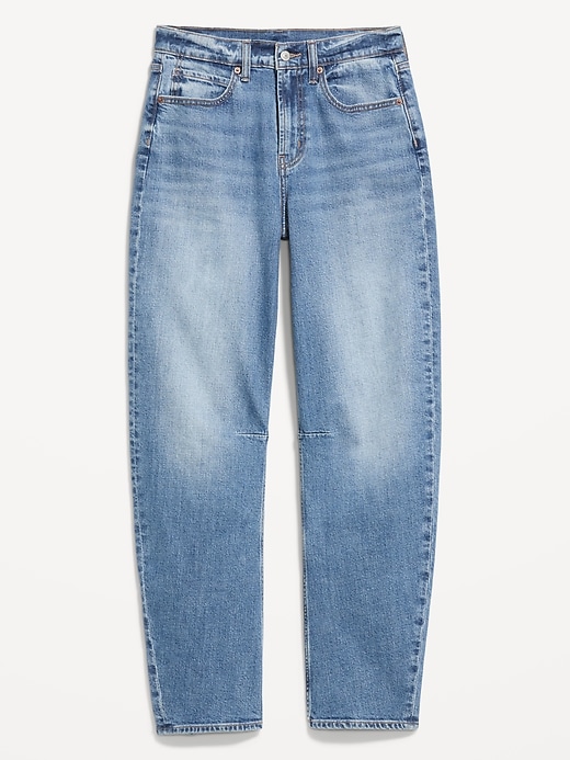 Image number 7 showing, High-Waisted Baggy Barrel Jeans