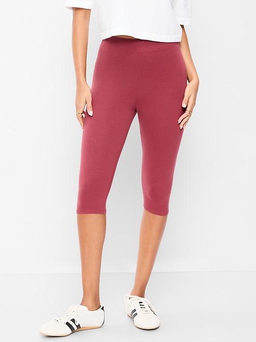 Image number 2 showing, High-Waisted Fashion Layering Capri Legging