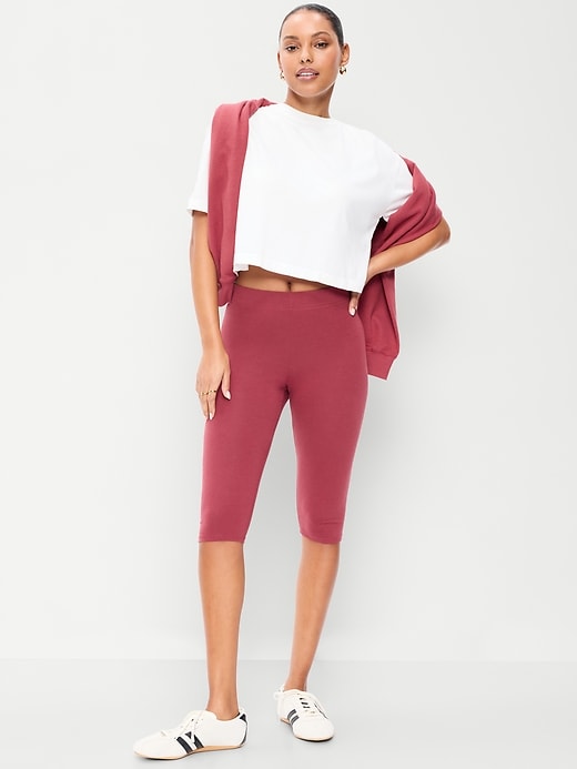 Image number 1 showing, High-Waisted Fashion Layering Capri Legging