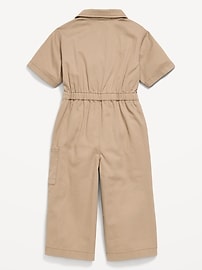 Image number 2 showing, Short-Sleeve Utility Jumpsuit for Toddler Girls