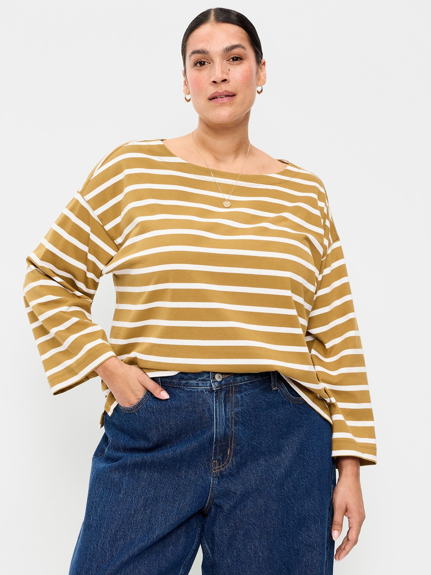 Long-Sleeve Mariner Loose T-Shirt