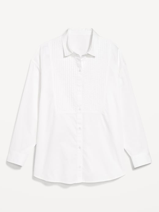 Image number 2 showing, Oversized Button-Down Tuxedo Shirt