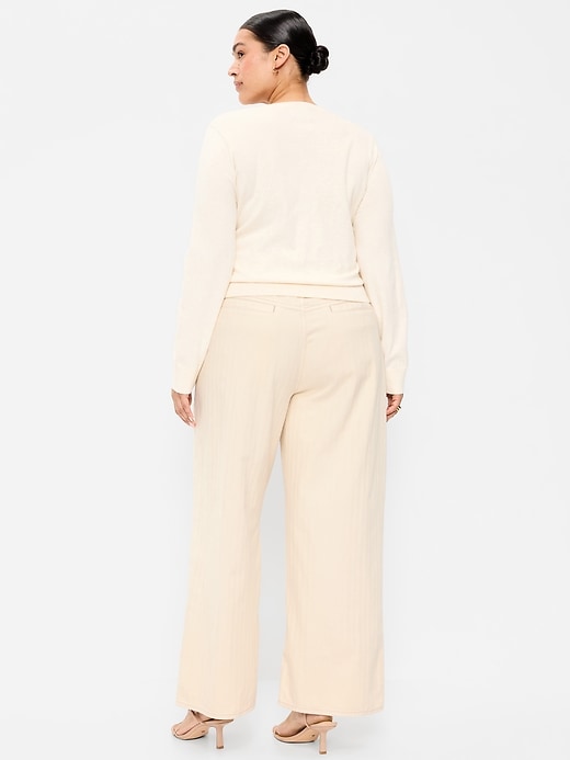 Image number 8 showing, High-Waisted Baggy Wide-Leg Utility Jeans