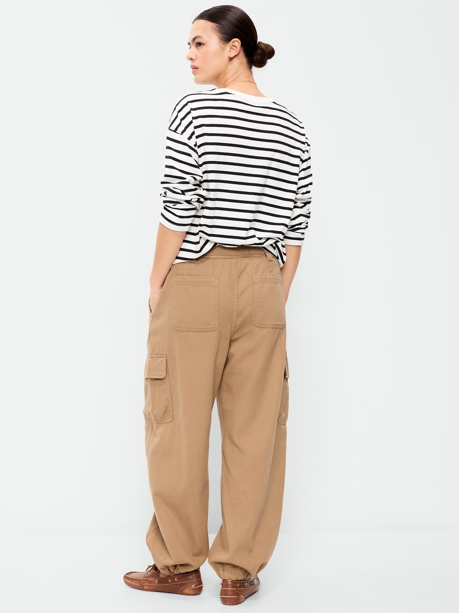 Twill Barrel Cargo Pants
