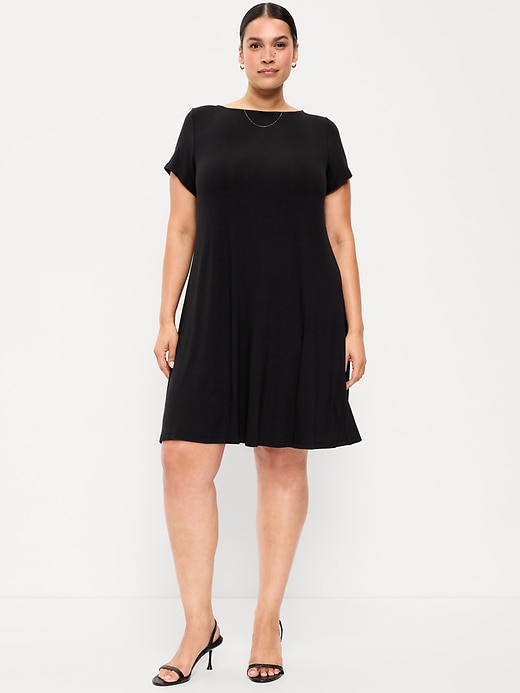 Image number 8 showing, Short-Sleeve Mini Swing Dress