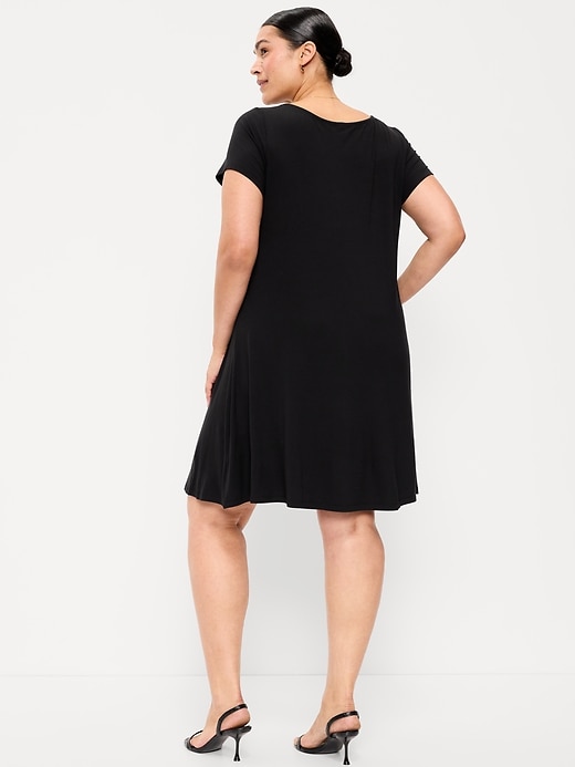 Image number 9 showing, Short-Sleeve Mini Swing Dress