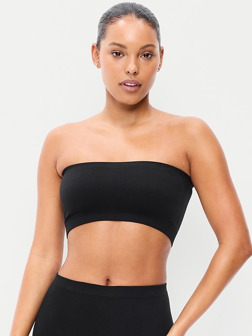 Image number 1 showing, Seamless Ribbed Longline Bandeau