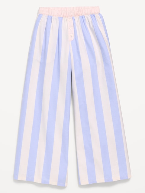 Pull-On Loose Twill Pants for Girls