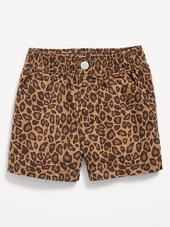 Pull-On Twill Shorts for Toddler Girls