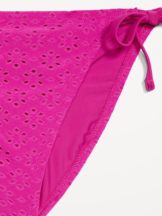 Image number 9 showing, Eyelet String Bikini Swim Bottoms