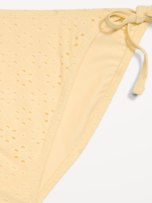 Image number 7 showing, Eyelet String Bikini Swim Bottoms