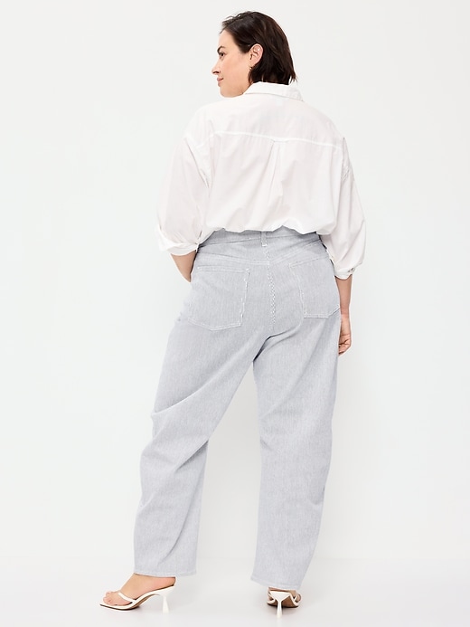 Image number 6 showing, High-Waisted Baggy Barrel Jeans