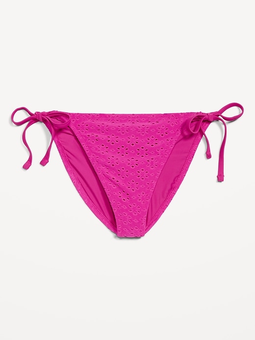 Image number 4 showing, Eyelet String Bikini Swim Bottoms