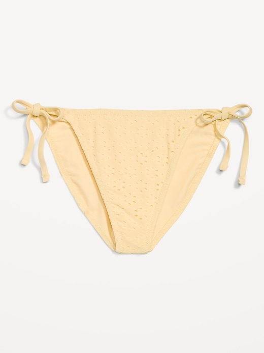 Image number 4 showing, Eyelet String Bikini Swim Bottoms