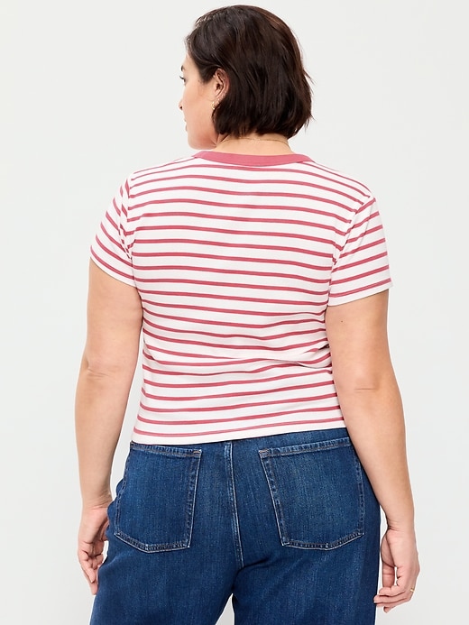 Image number 8 showing, Snug Crew-Neck Ribbed T-Shirt